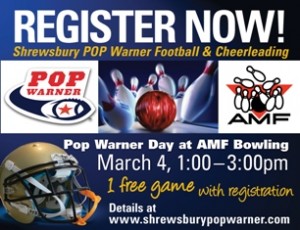 Shrewsbury Pop Warner holds day of bowling March 4