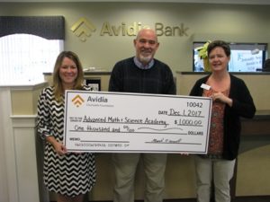 Avidia donates to Advanced Math &#038; Science Academy