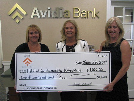 Avidia donates to Habitat for Humanity MetroWest/Greater Worcester