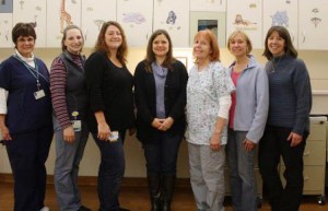 The team of Milford Regional Medical Center maternity nurses who hold the International Board Certified Lactation Consultant certification are (l to r): Susan DiMario, Amanda Barry, Kimberly Sullivan, Julie Naya, Laura Fantini, Sharon Pellerin and Tracy Gorham. Photo/submitted  