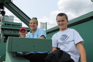 (l to r) Brianna Humphrey, staff member Jillian Temple and Cole Nelson.