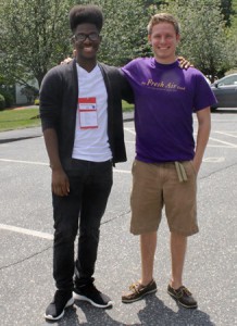 Malik (l) pictured with Ben North, who said, “He is like a brother to me.”
