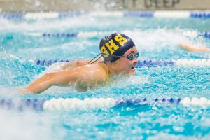 Shrewsbury’s Samantha Du swims the butterfly during the girls’ 200 yard individual medley.