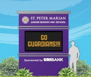 UniBank sponsors digital sign for St. Peter Marian Junior-Senior High School