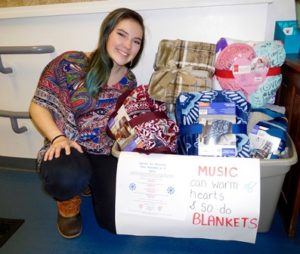 Algonquin junior helps others stay warm – one blanket at a time