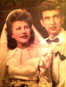 Lawrence and Frances Laganelli on their wedding day, June 30, 1945