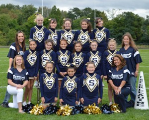 The Shrewsbury Patriots Division 12 cheerleaders are headed for national championship competition in Orlando, Fla.