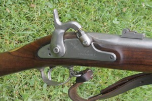 An 1861 Springfield rifle. 