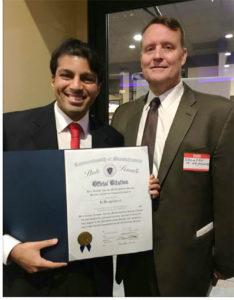 Ananth receives Senate citation for exemplary volunteer services