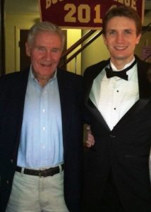John Thompson (r) with his grandfather, John Carey