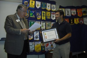 The Rotary Club of Shrewsbury President Cliff Gerber presents the Paul Harris Award to Dr. Alan Picarillo. Photo/submitted 