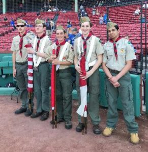 Shrewsbury scouts honor America at Fenway