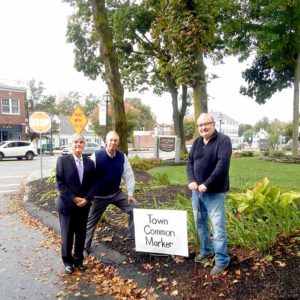 (l to r) David Chiampa, owner of Chiampa Funeral Home; John Campbell, chair of the Shrewsbury Historic District Commission; and Kevin Samara, member of the Shrewsbury Historical Commission Photo/Melanie Petrucci