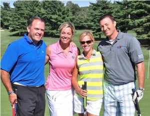 A golf foursome consisting of couples are (l to r) John and Katie Heald with Kim and Chris Coghlin.