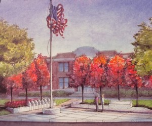 A depiction of what the new monument will look like. 