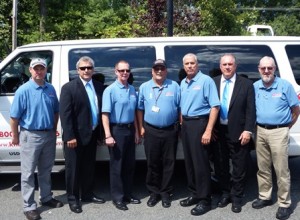 Knight’s Airport Limousine Service staff (l to r) Brian Lafortune, Paul Barker, Mark Ford, John Robert, Mike Stratton, Paul Moroney and Robert Hoover  Photo/Bonnie Adams  