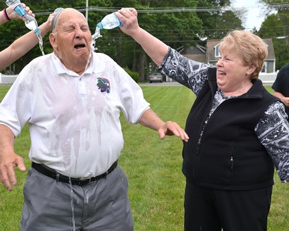 Shrewsbury notables get soaked for good causes