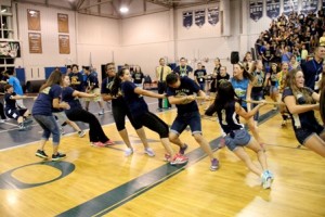 The Freshmen Class came in second place in the tug of war. 