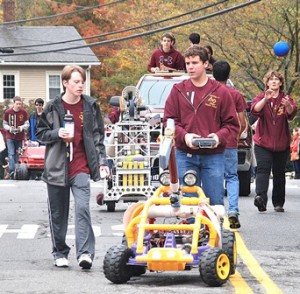 The Algonquin Robotics Team participates in the parade. Afterward, they performed demonstrations at the Community House parking lot.