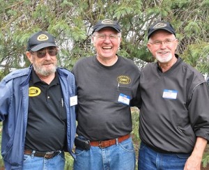 Gathered at a barbecue Aug. 22 at the Southborough Senior Center, are chapter leaders of the Dull Men's Club: (l to r) Al Radin of Pembroke, Bill Harrington of Southborough, and Bernie Gillon of Northborough. Photo/Ed Karvoski Jr. 