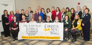 Corridor Nine Area Chamber of Commerce officials and recipients of the 2014 mini-grants program Photo/Ron Bouley, Bouley Photography 