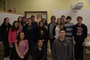 Members of the sophomore class who worked on the project. (Photos/submitted)