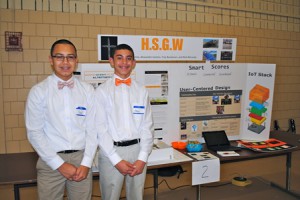 Hydro Solar Geothermal Wind (H.S.G.W.): Ninth-graders Jose Archila and Alex Santos.