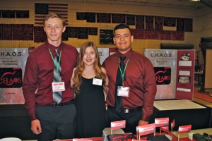 Controlled Housing Association of Outer Space (C.H.A.O.S): Tenth-graders Diego Garcia, Sammie Merrill and Ryan Vermilyea.