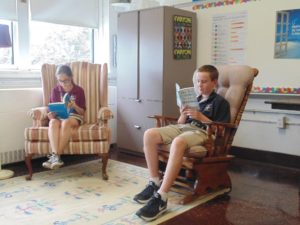Students reading as part of the 40 Book Challenge (Photo/submitted)