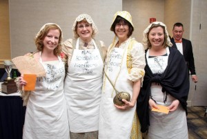 Real Housewives of Northboro 1766 won best costume. The team is comprised of Marguerite E. Peaslee School teachers Claire Kelsey, Melinda Kement, Nancy Kellner, and Colleen Griffin. (Photos/Sue Ogar)