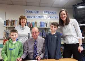 Author and grandkids helps continue a legacy at Coolidge School