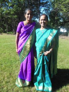 Devi Sundaresan, principal, and Kamala Krishnamurthy, vice principal, of the Kalaimagal Tamil School in Shrewsbury. (Photo/submitted)