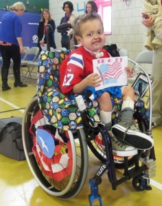Ryan Summers proudly shows off his patriotic spirit. Photo/Bonnie Adams 