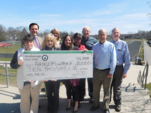 The Westborough Civic Club donates $10,000 to the Rangers on Track program. Photo submitted