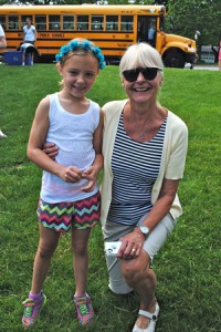 Susan Klein, from Buffalo, spends Field Day with her first-grade granddaughter Lauren Klein. (Photos/Nance Ebert)