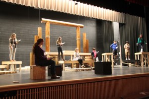 Students rehearse for Westborough High School Center Stage Theater Company’s upcoming production of “The Laramie Project Cycle." (Photo/Alex Cornacchia)