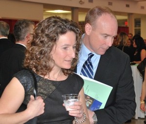 Anna and Lee Chittim check out silent auction items.