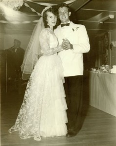Nal and Mary Santora on their wedding day, Aug. 1, 1953.