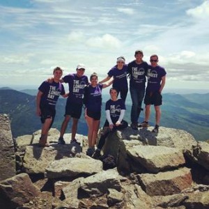 Daniel Hogan of Shrewsbury (second from right) joined fellow climbers (l to r) Guy Sergi, Matthew Meagher, Meredith Pierce, Alexis Burbank, Kristina Maimonis and Jason Lynch to raise awareness for Alzheimer's disease. (Photo/submitted)