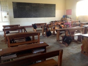 A classroom at the Soroti Vision School