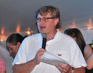 Selectman Jim Kane serves as the live auctioneer. 