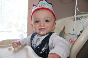 Michael on his first birthday.