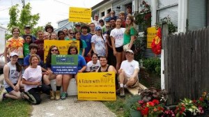 The group from Shrewsbury that traveled to Atlantic City, N.J., to work on homes damaged by Hurricane Sandy (Photo/submitted)