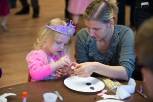 Princess Elizabeth, 3, enjoys doing crafts.
