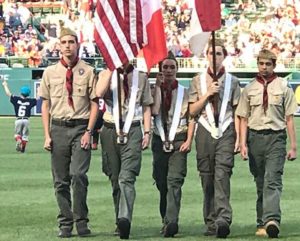 Shrewsbury scouts honor America at Fenway