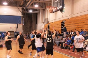 The Cushing Bulls compete against the Mid-Cape Flash in the Special Olympics Winter Games basketball tournament.