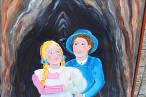Mural of Tom Sawyer and Becky Thatcher by Marjorie Needels