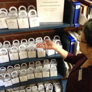 Seed selection at Shrewsbury Library.