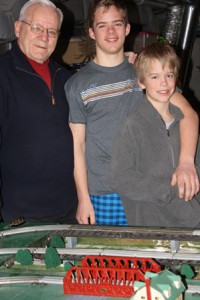 “Pop-pop” Howard Ferguson with grandsons Luke (center) and Matt Nemsick.