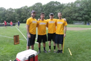 (l to r) Trevor Laham, Nick Farrar, Dave Johnson and Andy Tabb, representing team CUREage from Westborough.